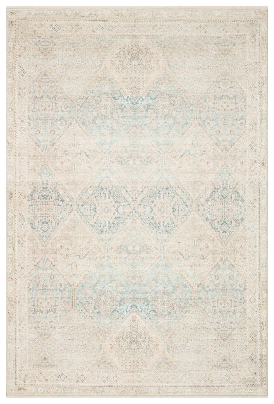 Eko Halı Grace GRC 04 Sky Otantik Doku ve Renklere Sahip Vintage İskandinav Desenli Makine Halısı