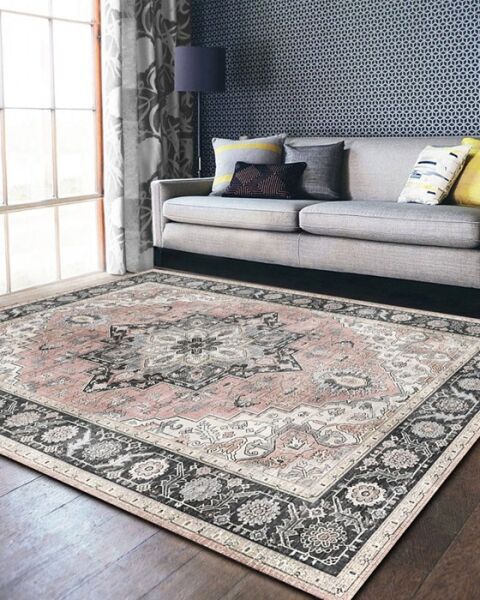 Drom Pamuk Dokuma Taban Makinede Yıkanabilen Kilim Kaymaz Şönil Etnik Vintage Modern Halı