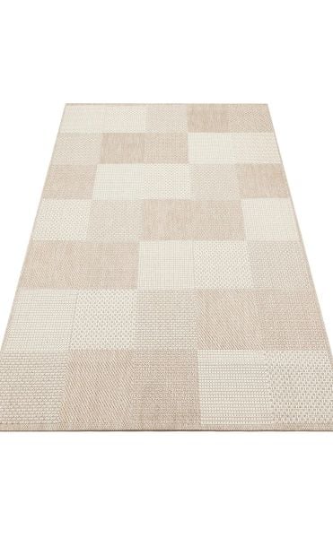Eko Halı Mono 01 Beige Hav Toz Vermez Sisal Halı Kolay Temizlenen Hasır Dokulu Modern Halı