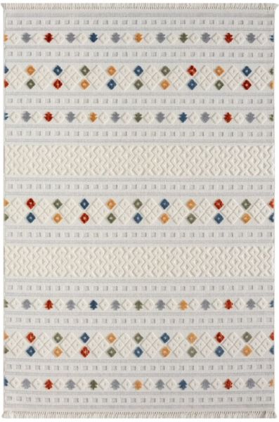 Seyran Halı İbiza 151 Multi Yumuşak Tuşeli Kabartmalı Modern Salon Halısı Mutfak Halısı Yolluk