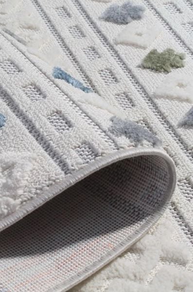 Seyran Halı İbiza 151 Multi Yumuşak Tuşeli Kabartmalı Modern Salon Halısı Mutfak Halısı Yolluk