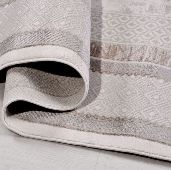 Crea Halı Belinda BM06 Akrilik Dokuma Bej Krem Avangart Klasik Salon Halısı My Crea Home