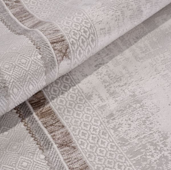 Crea Halı Belinda BM06 Akrilik Dokuma Bej Krem Avangart Klasik Salon Halısı My Crea Home