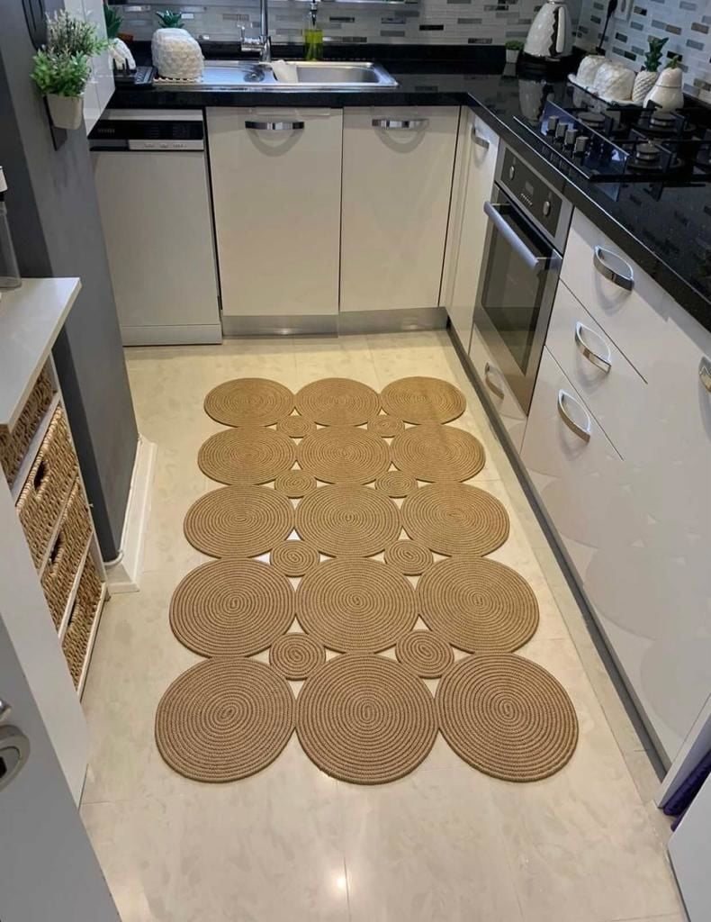 Milda 28 Jüt Hasırlı El Örgüsü Çift Taraflı Kilim Dikdörtgen Jüt Halı 90x150