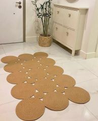 Milda 28 Jüt Hasırlı El Örgüsü Çift Taraflı Kilim Dikdörtgen Jüt Halı 90x200