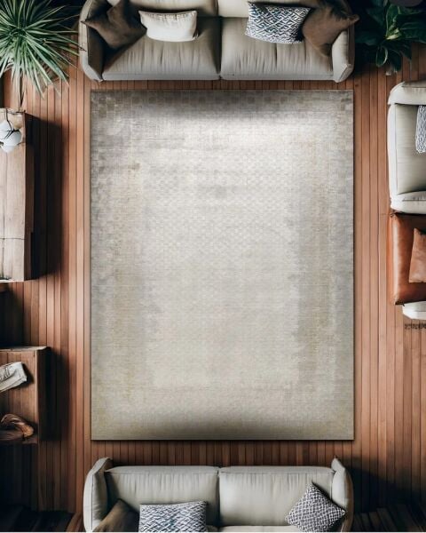 Drom Pamuk Dokuma Taban Makinede Yıkanabilen Kilim Kaymaz Şönil Slinebilir Modern Halı