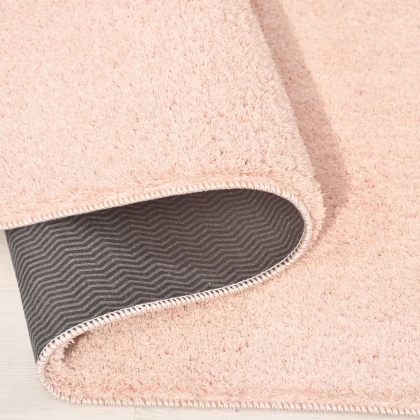 Crea Halı Maris MR010 Shaggy Halı Yumuşak Tüylü Kaymaz Taban Modern Yolluk Salon Halısı Pembe My Crea Home