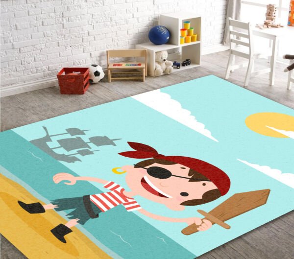 Cino 88 Küçük Korsan Erkek Çocuk Odası Oyun Halısı