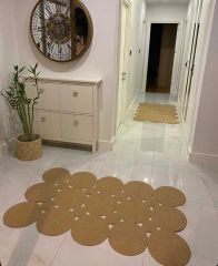 Milda 28 Jüt Hasırlı El Örgüsü Çift Taraflı Kilim Dikdörtgen Jüt Halı 120x180