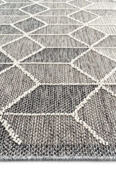 Eko Halı Soho SH 03 Grey Hav Toz Vermez Modern Bukle Makine Halısı Yolluk Gri Mutfak Halısı