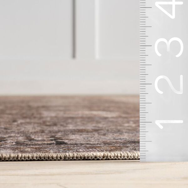 Atelier 501 Brown Taupe Eskitme Vintage Antre Hol Halısı Etnik Dokuma Otantik Özel Ölçü Yolluk