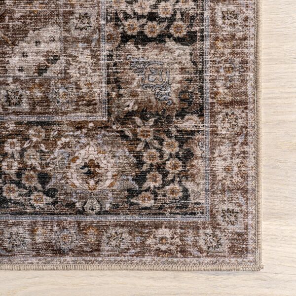 Atelier 501 Brown Taupe Eskitme Vintage Antre Hol Halısı Etnik Dokuma Otantik Özel Ölçü Yolluk