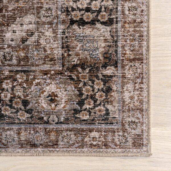 Atelier 501 Brown Taupe Eskitme Vintage Antre Hol Halısı Etnik Dokuma Otantik Özel Ölçü Yolluk