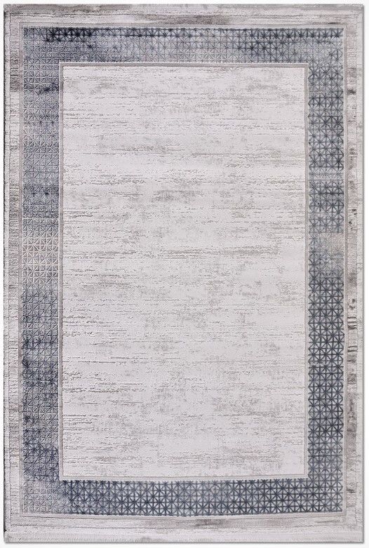 Crea Halı Prato PC01 Akrilik Dokuma Gri Mavi Modern Klasik Salon Halısı My Crea Home