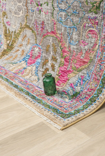 Seyran Halı Monde 800 Multi Vintage Çiçekli Klasik Halı  Antik Motifli Dekoratif Salon Halısı