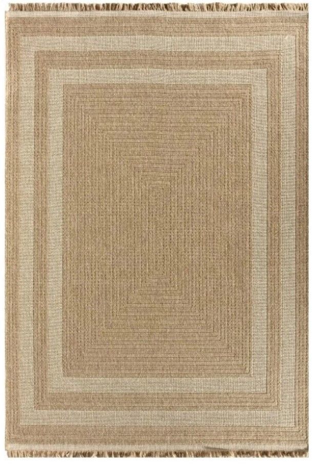 Seyran Halı 670 Bej İndia Modern Jüt Dokulu Modern Kahverengi Halı Hasır Model Yolluk 100x150