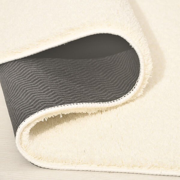 Crea Halı Maris MR004 Shaggy Halı Yumuşak Tüylü Kaymaz Taban Modern Yolluk Salon Halısı Krem My Crea Home