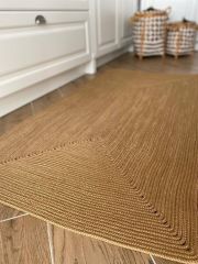 Milda 33 Jüt Hasırlı El Örgüsü Çift Taraflı Kilim Dikdörtgen Jüt Halı 100x150