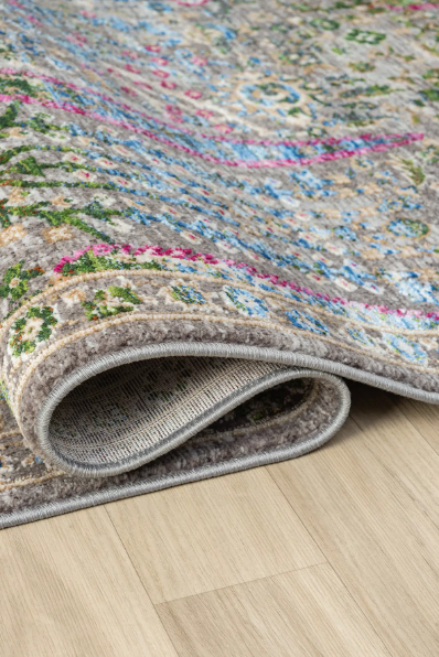 Seyran Halı Monde 801 Multi Vintage Çiçekli Klasik Halı  Antik Motifli Dekoratif Salon Halısı