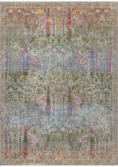 Seyran Halı Monde 801 Multi Vintage Çiçekli Klasik Halı  Antik Motifli Dekoratif Salon Halısı