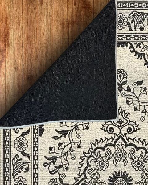 Drom Pamuk Dokuma Taban Makinede Yıkanabilen Kilim Kaymaz Şönil Modern Şık Vintage Halı