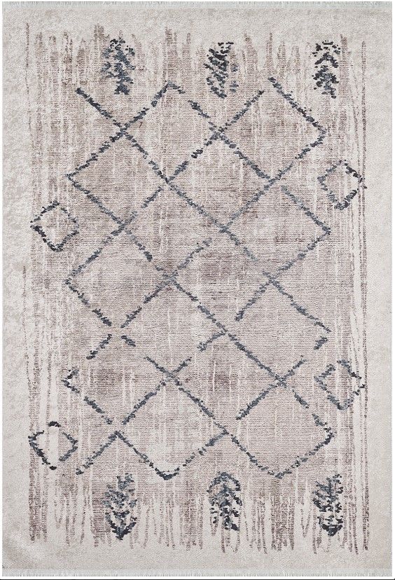 Halımax Dara 022 Yıkanabilir Kaymaz Dokuma Tabanlı Otantik Modern Halı