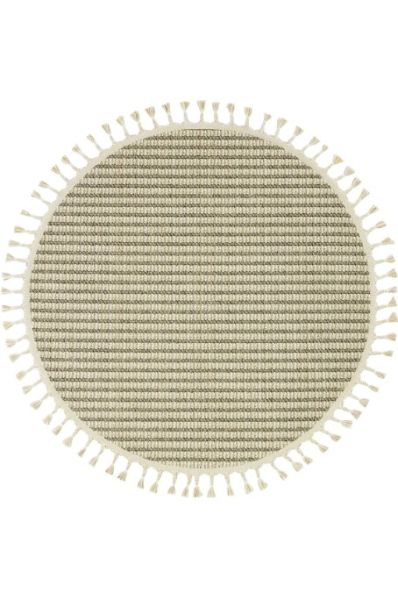 Eko Halı Soho SH 17 Beige Ivory Hav Toz Vermez Modern Bukle Makine Halısı Yuvarlak Yolluk Bej Mutfak Halısı