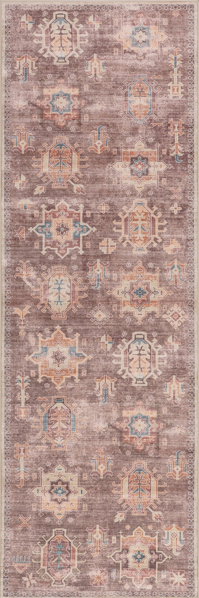 Atelier 502 Dusty Rose Eskitme Vintage Antre Hol Halısı Etnik Dokuma Otantik Özel Ölçü Yolluk