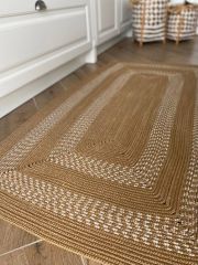 Milda 34 Jüt Hasırlı El Örgüsü Çift Taraflı Kilim Dikdörtgen Jüt Halı 100x150