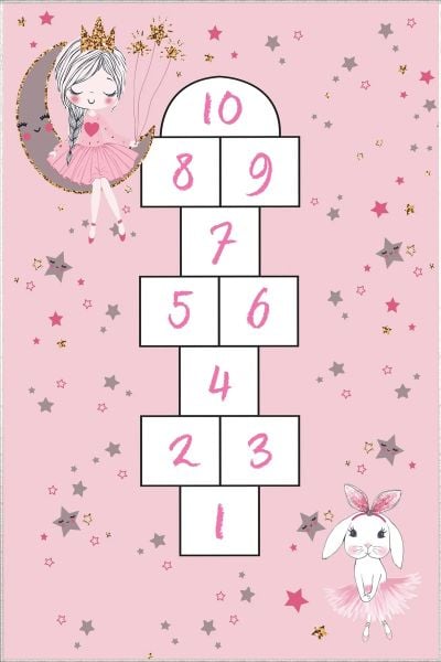 Cino 88 Pembe Seksek Kız Çocuk Odası Oyun Halısı