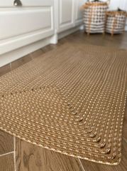 Milda 35 Jüt Hasırlı El Örgüsü Çift Taraflı Kilim Dikdörtgen Jüt Halı 100x200