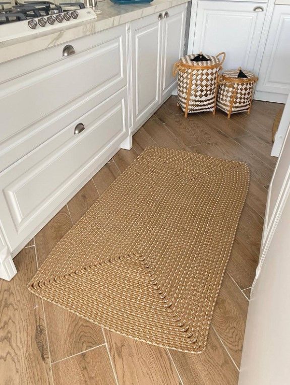 Milda 35 Jüt Hasırlı El Örgüsü Çift Taraflı Kilim Dikdörtgen Jüt Halı 100x200