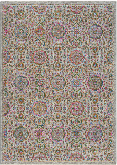 Seyran Halı Monde 802 Multi Vintage Çiçekli Klasik Halı  Antik Motifli Dekoratif Salon Halısı
