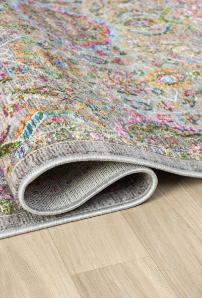 Seyran Halı Monde 802 Multi Vintage Çiçekli Klasik Halı  Antik Motifli Dekoratif Salon Halısı