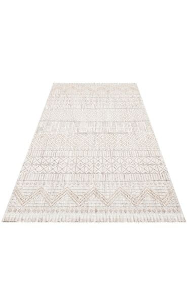 Eko Halı Cozy CZY 02 Grey Beige Bukle Hav Toz Vermez Modern Örgü Dokuma Makine Halısı