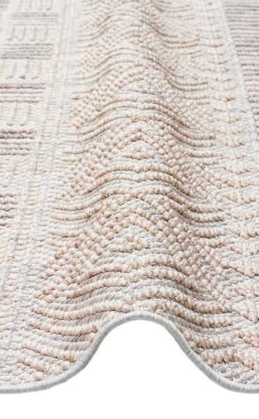 Eko Halı Cozy CZY 02 Grey Beige Bukle Hav Toz Vermez Modern Örgü Dokuma Makine Halısı