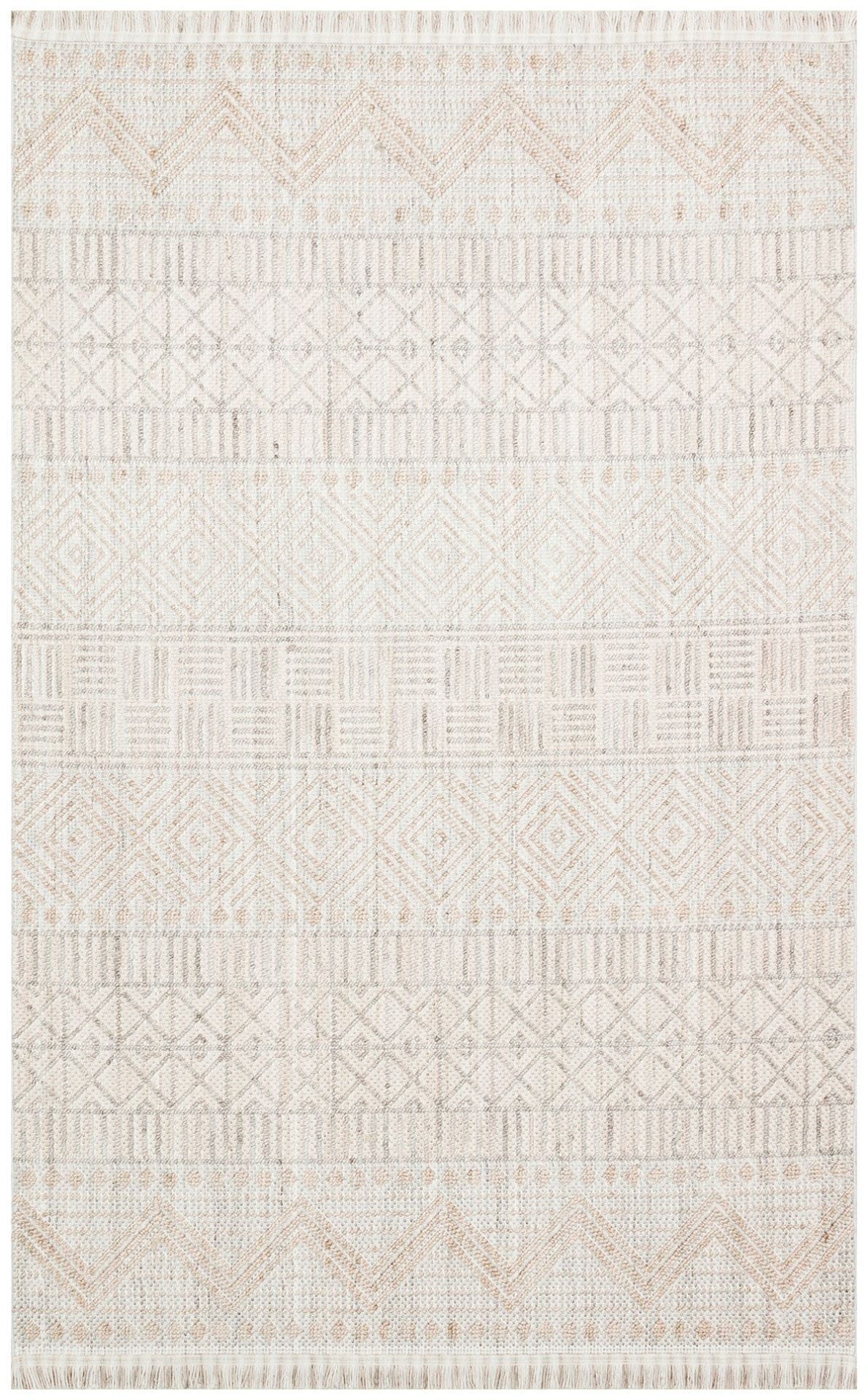 Eko Halı Cozy CZY 02 Grey Beige Bukle Hav Toz Vermez Modern Örgü Dokuma Makine Halısı