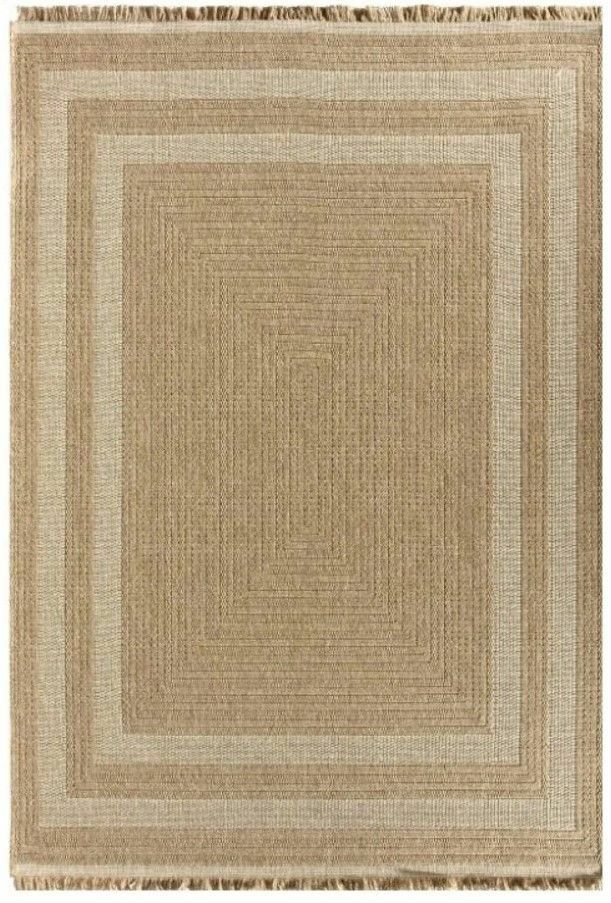 Seyran Halı 672 Bej İndia Modern Jüt Dokulu Modern Kahverengi Halı Hasır Model Yolluk 80x200
