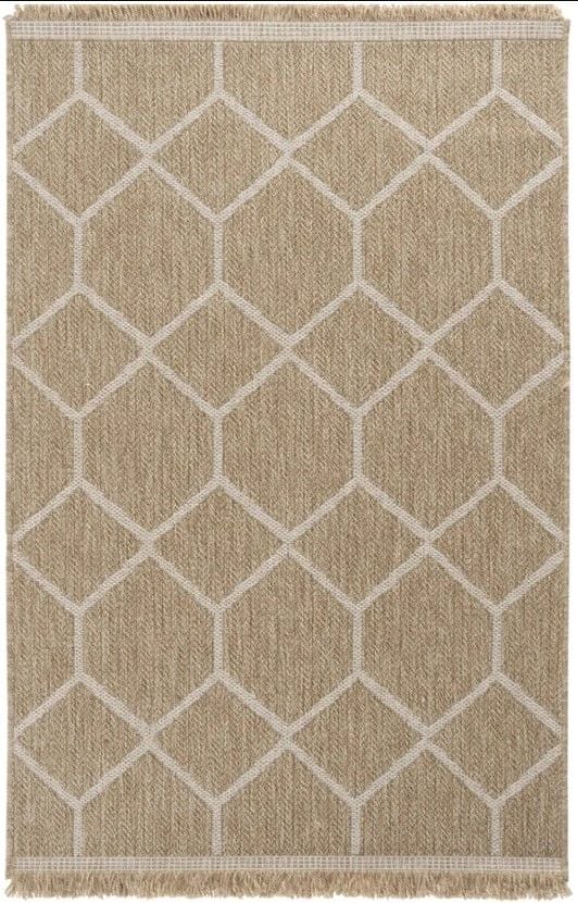 Seyran Halı 669 İndia Modern Jüt Dokulu Modern Kahverengi Halı Hasır Model Yolluk