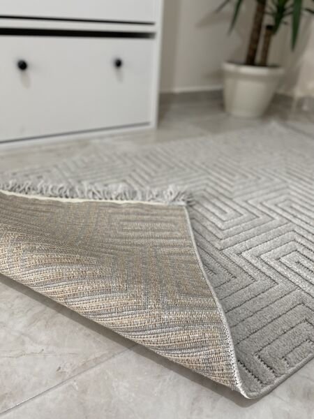 Seyran Halı Ruby 1150 Gri Hav Toz Vermez Modern Yumuşak Tuşeli Salon Halısı