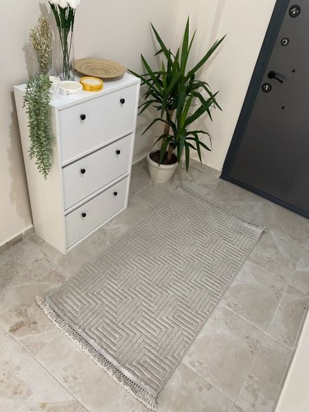 Seyran Halı Ruby 1150 Gri Hav Toz Vermez Modern Yumuşak Tuşeli Salon Halısı