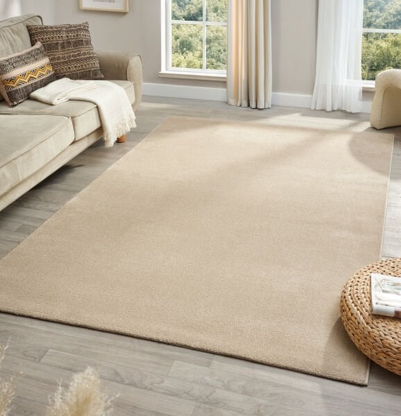 Seyran Halı Bali 4500 Bej Yumuşak Dokulu Halı Salon Mutfak Koridor Yolluk Dokuma Makine Halısı