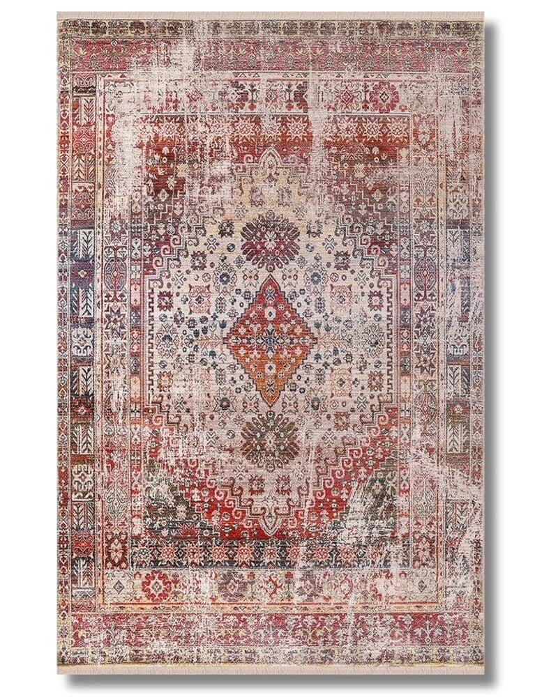 Drom Pamuk Dokuma Taban Makinede Yıkanabilen Kilim Kaymaz Şönil Renkli Otantik Halı