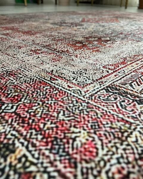 Drom Pamuk Dokuma Taban Makinede Yıkanabilen Kilim Kaymaz Şönil Renkli Otantik Halı