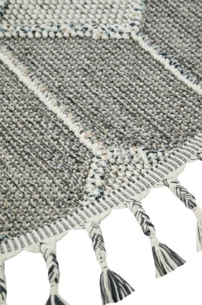 Eko Halı Soho SH 03 Grey Hav Toz Vermez Modern Bukle Makine Halısı Yuvarlak Yolluk Gri Mutfak Halısı