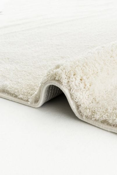 Eko Halı Lotto LT Plain White Yumuşak Dokulu Modern Hav Vermez Shaggy Halı
