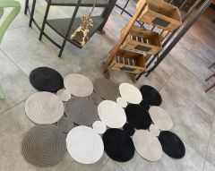 Halımax Milda 42 Gri Antrasit Jüt Hasırlı El Örgüsü Çift Taraflı Kilim Dikdörtgen Jüt Halı 90x200