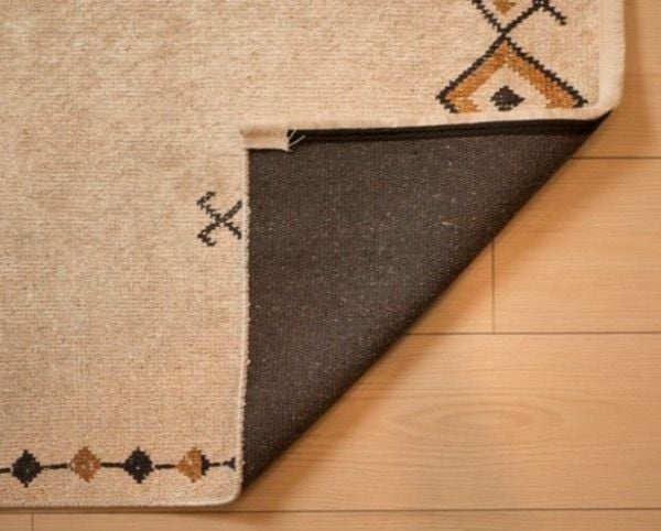 Halımax Dara 192 Yıkanabilir Kaymaz Dokuma Tabanlı Bej Otantik Desenli Modern Halı