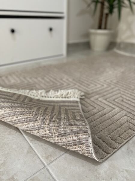 Seyran Halı Ruby 1150 Vizon Hav Toz Vermez Modern Yumuşak Tuşeli Salon Halısı