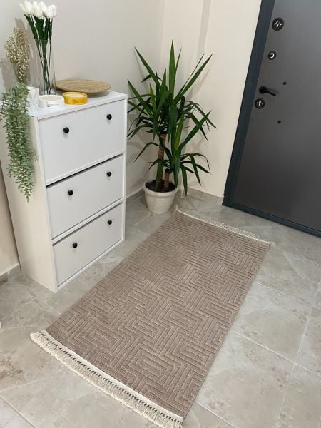 Seyran Halı Ruby 1150 Vizon Hav Toz Vermez Modern Yumuşak Tuşeli Salon Halısı